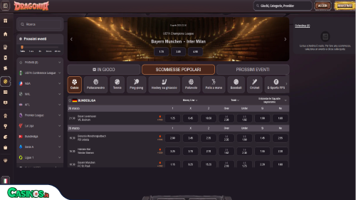 Dragonia Casino Sport