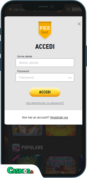 FezBet Casino Accesso