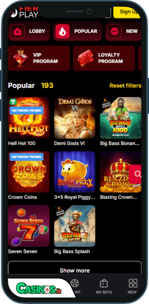 Fiery Play Casino app mobile