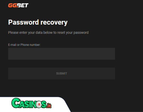 GGBet Casino problema di accesso