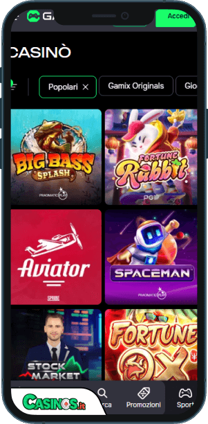 Gamix Casino app mobile