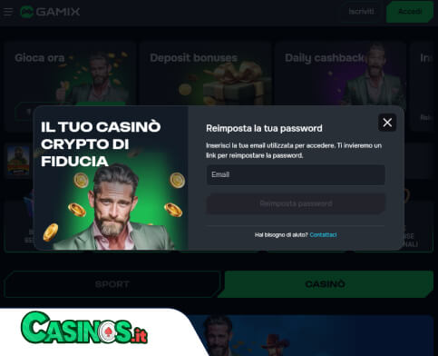 Gamix Casino problema di accesso