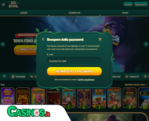 GoKong Casino problema di accesso