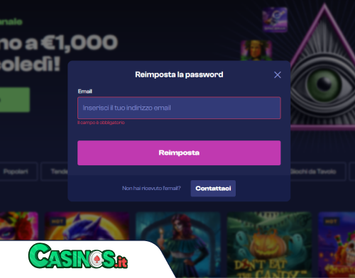 God Of Wins Casino problema di accesso