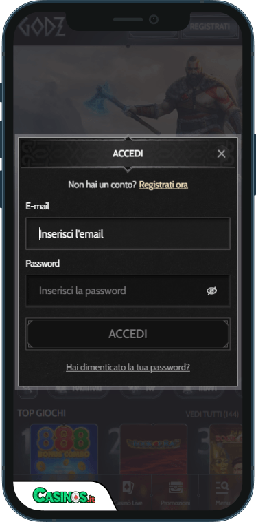 Godz Casino Accesso