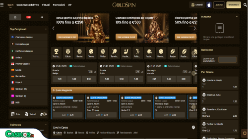GoldSpin Casino Sport