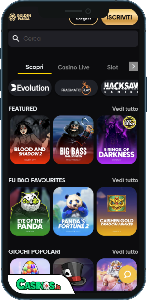 Golden Panda Casino app mobile