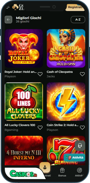 Goldzino Casino app mobile