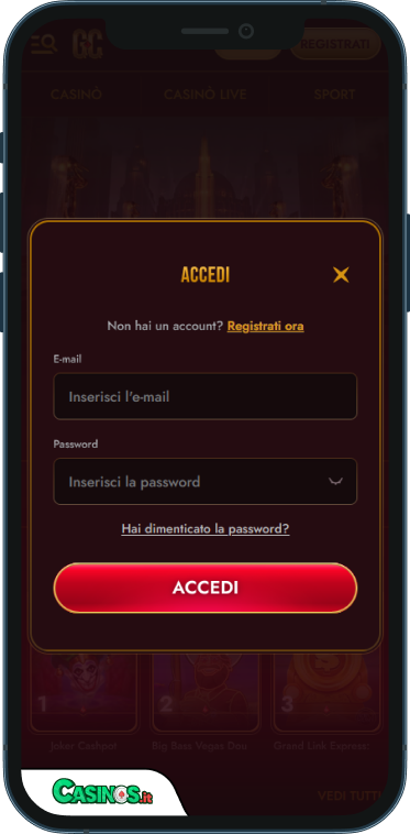 GrandClub Casino Accesso