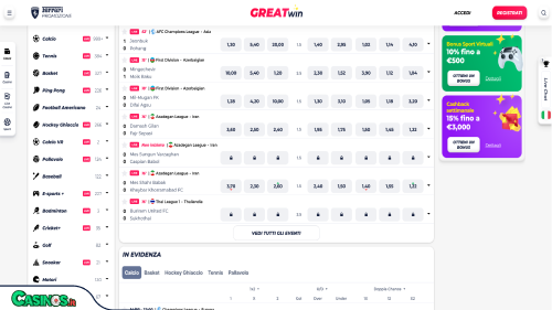 GreatWin Casino Sport