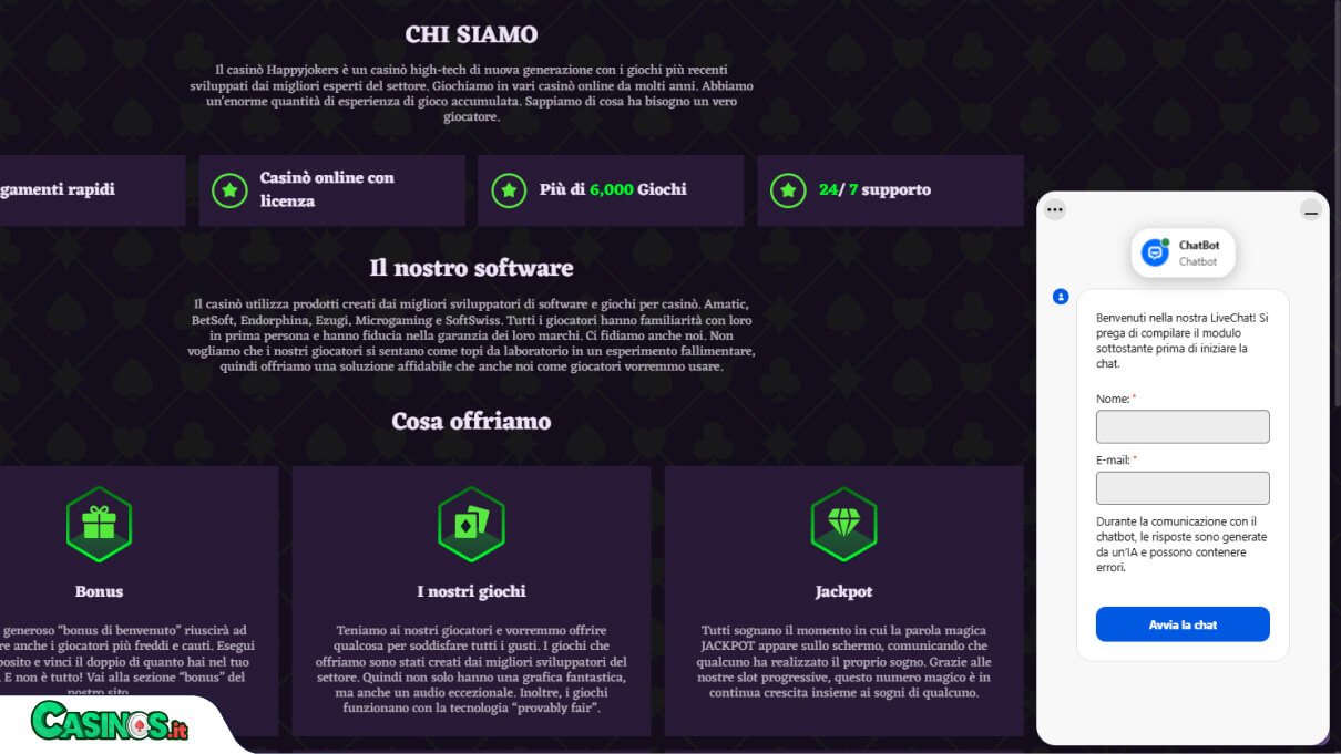 HappyJokers Casino Supporto