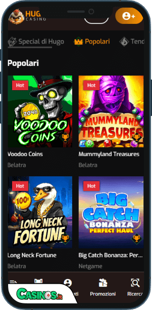 Hugo Casino app mobile