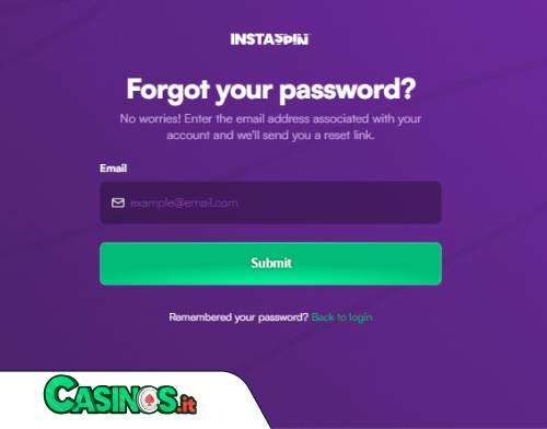 Instaspin Casino problema di accesso
