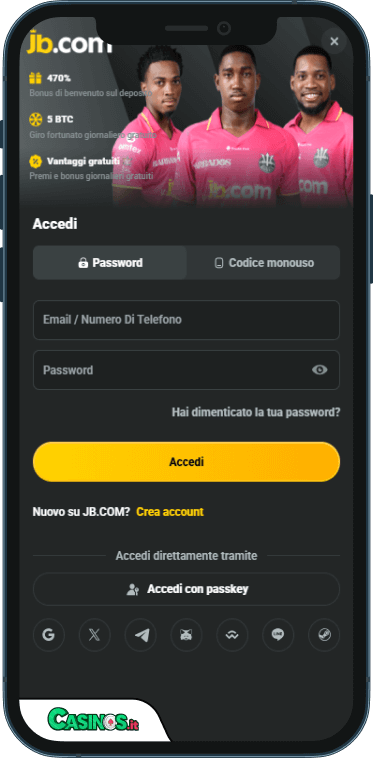 JB Casino Accesso