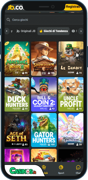 JB Casino app mobile