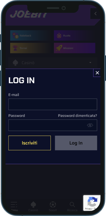 Joebit Casino Accesso