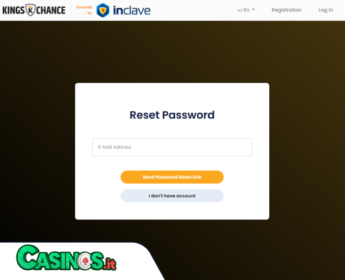 Kings Chance Casino problema di accesso