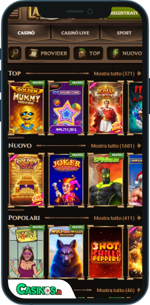 Lanista Casino app mobile