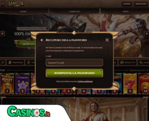 Lanista Casino problema di accesso