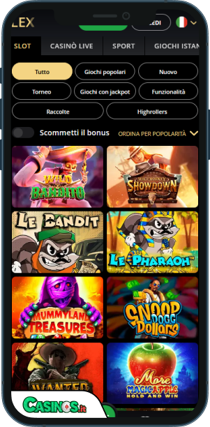 Lex Casino app mobile