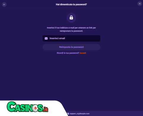 Liraspin Casino problema di accesso