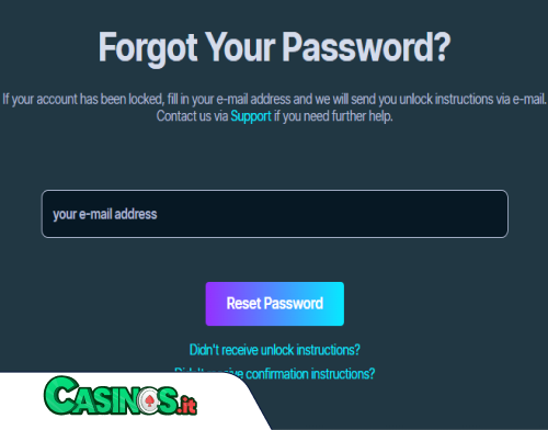 Lucky Max Casino problema di accesso