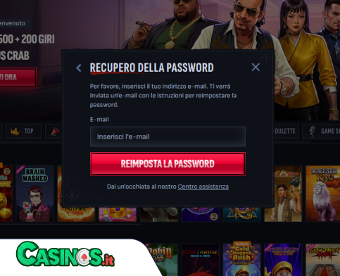 Mafia Casino problema di accesso