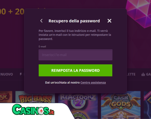 Malina Casino problema di accesso