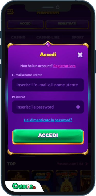 Midarion Casino Accesso