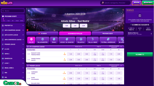 MidasLuck Casino Sport