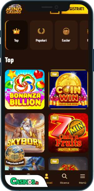 Mino Casino app mobile