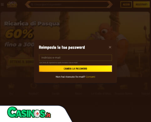 Mino Casino problema di accesso