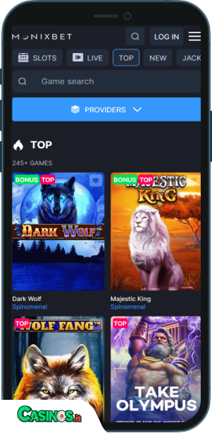 Monixbet Casino app mobile