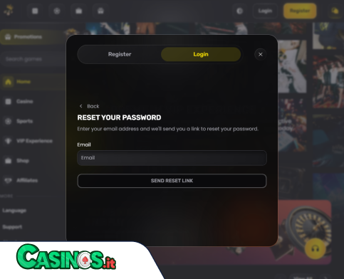 Monkey Tilt Casino problema di accesso