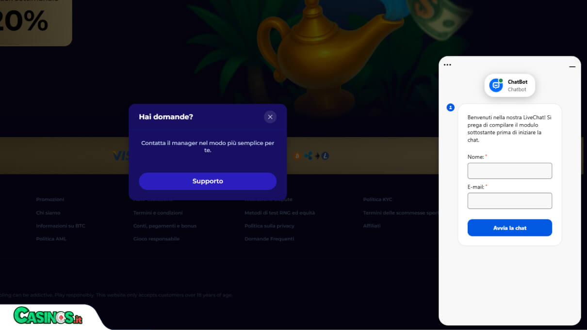 Morospin Casino Supporto