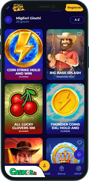 Morospin Casino app mobile
