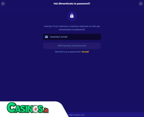 Morospin Casino problema di accesso