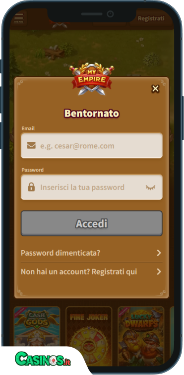 My Empire Casino Accesso