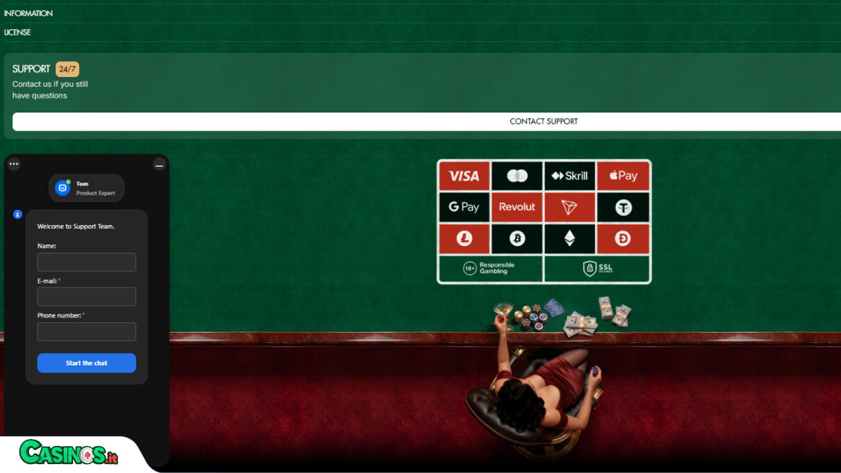 Night Luck Casino Supporto