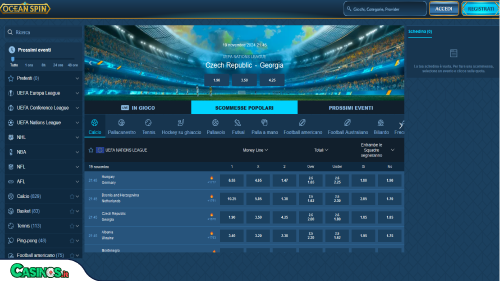 Oceanspin Casino Sport