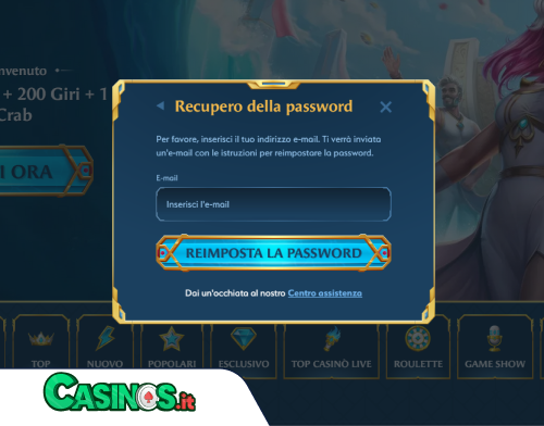 Oceanspin Casino problema di accesso