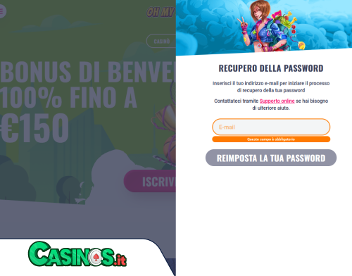OhMySpins Casino problema di accesso