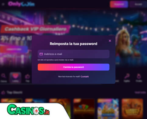 Only Win Casino problema di accesso