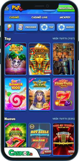 Pistolo Casino app mobile