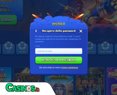 Pistolo Casino problema di accesso