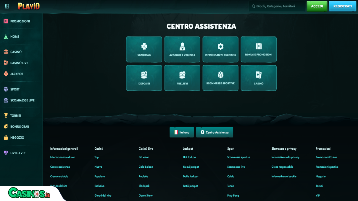 Playio Casino Supporto
