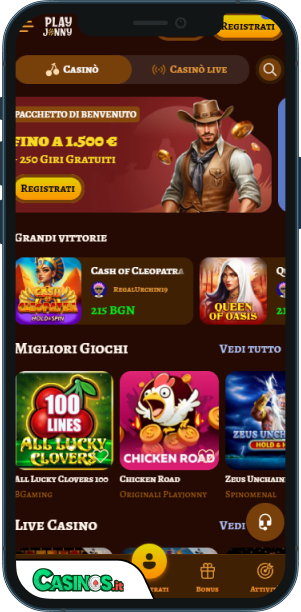 Playjonny Casino app mobile