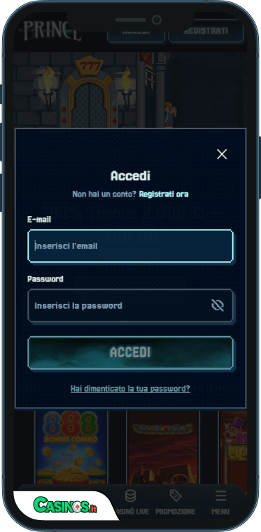 PrinceCasino Accesso