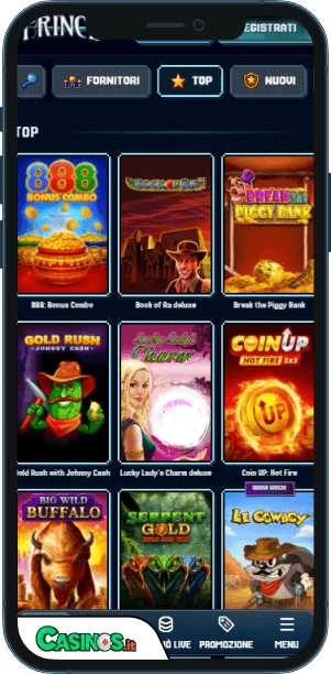 PrinceCasino app mobile