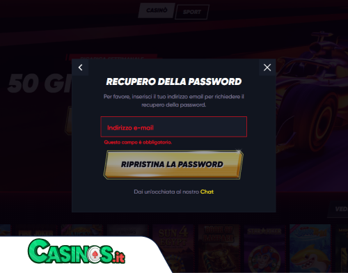 QuickWin Casino problema di accesso